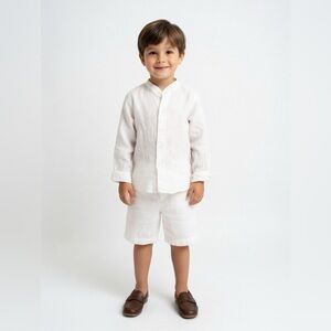 CYBERELLA BABY White Matching Linen Set